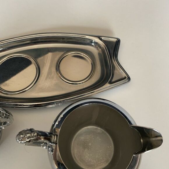 Vintage Hellerware Chromium tray lot Danny Wilson Sugar &...